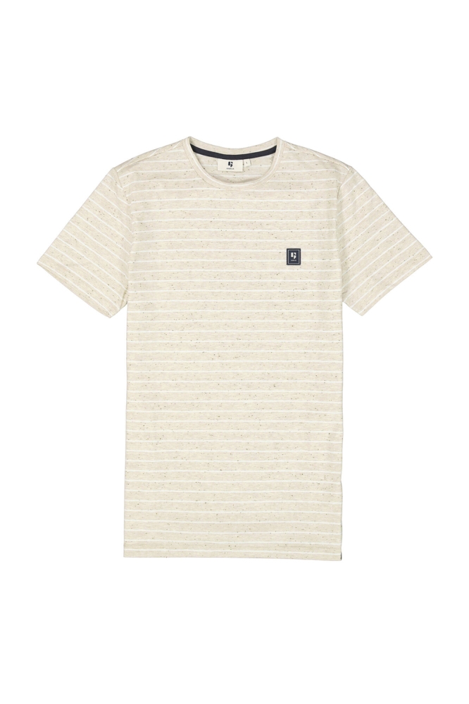 GESTREEPT T SHIRT E51204 822 SAND